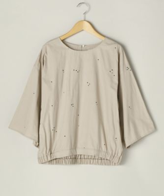 ＜TEEE(ティー)＞ ブロードワッシャーランダムドットプリントブラウス(18150673) ベージュ(31) 【三越・伊勢丹/公式】