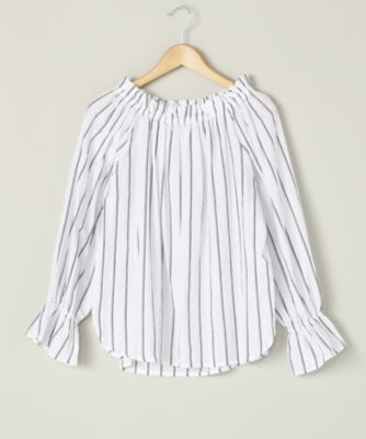 ＜TEEE(ティー)＞ ビンテージクロスシャーリングブラウス(18150973)(スモールサイズ) ストライプ(08) 【三越・伊勢丹/公式】