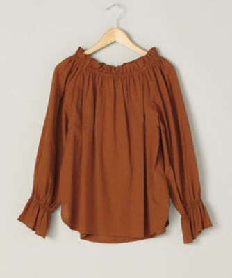 ＜TEEE(ティー)＞ 大きいサイズ ビンテージクロスシャーリングブラウス(18150973)(クローバー) オレンジ(51) 【三越・伊勢丹/公式】