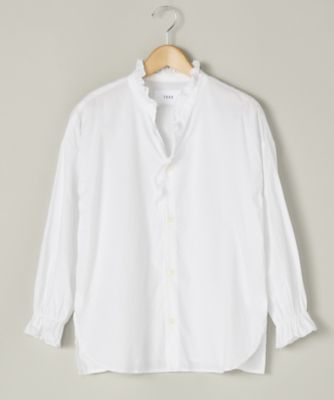 ＜TEEE(ティー)＞ 大きいサイズ キャリコクラシコフリルブラウス(18151473)(クローバー) ホワイト(19) 【三越・伊勢丹/公式】