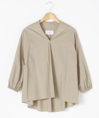 ＜TEEE(ティー)＞ 大きいサイズ タイプライタービンテージフレアブラウス(18151773)(クローバー) ベージュ(31) 【三越・伊勢丹/公式】