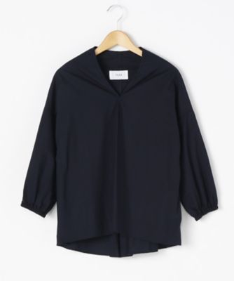 ＜TEEE(ティー)＞ 大きいサイズ タイプライタービンテージフレアブラウス(18151773)(クローバー) ネイビー(61) 【三越・伊勢丹/公式】