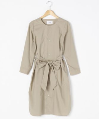 ＜TEEE(ティー)＞ 大きいサイズ タイプライタービンテージリボン付きロングシャツ(18151873)(クローバー) ベージュ(31) 【三越・伊勢丹/公式】