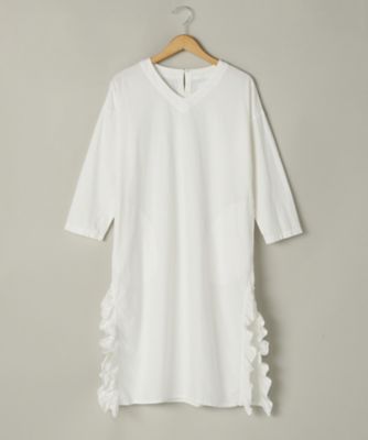 ＜TEEE(ティー)＞ コットンネルワッシャーサイドフリルロングブラウス(18152073) オフホワイト(20) 【三越・伊勢丹/公式】