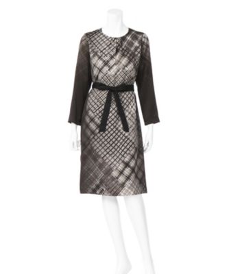 【SALE（三越）】＜メゾン ド ウーマン/MAISON DE WOMAN＞ 大きいサイズ 寄木細工ドレス(15F-D-1021-G)(クローバー/グレース) クロ 【三越・伊勢丹/公式】