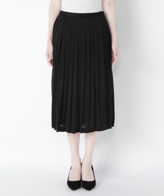 【SALE（三越）】＜メゾン ド ウーマン/MAISON DE WOMAN＞ 大きいサイズ <MDW>トリアセテートプリーツスカート(6F-S0805BG)(クローバー/グレース) クロ(05) 【三越・伊勢丹/公式】