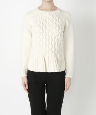 【SALE（三越）】＜メゾン ド ウーマン/MAISON DE WOMAN＞ <MDW>ハンドニットプルオーバー(6F-K1036-M) オフ(01) 【三越・伊勢丹/公式】