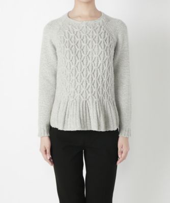 【SALE（三越）】＜メゾン ド ウーマン/MAISON DE WOMAN＞ <MDW>ハンドニットプルオーバー(6F-K1036-M) モクグレー(03) 【三越・伊勢丹/公式】