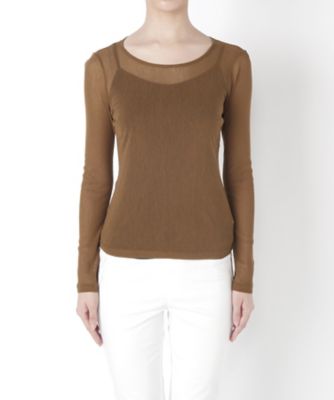 ＜コーザノストラ/Cosa Nostra＞ 綿チュールクルーネック(536001A) ブラウン 【三越・伊勢丹/公式】