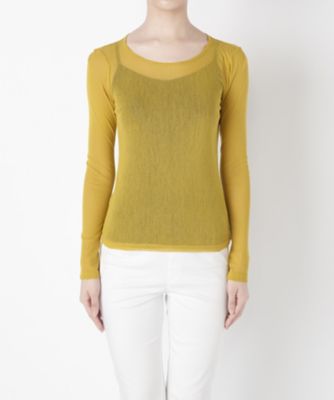 ＜コーザノストラ/Cosa Nostra＞ 綿チュールクルーネック(561201A) イエロー 【三越・伊勢丹/公式】