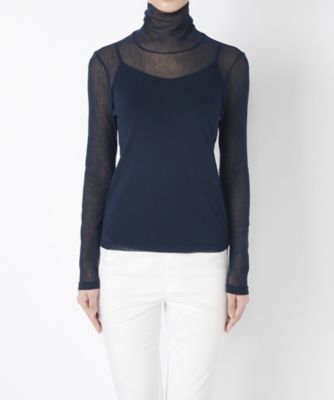 ＜コーザノストラ/Cosa Nostra＞ 綿チュールハイネック(561202A) ネイビー 【三越・伊勢丹/公式】