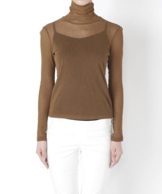 ＜コーザノストラ/Cosa Nostra＞ 綿チュールハイネック(536002A) ブラウン 【三越・伊勢丹/公式】