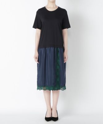 【SALE（三越）】＜MUVEIL/ミュベール＞ レース付きドッキングカットワンピース(MA62UA004) navy 【三越・伊勢丹/公式】