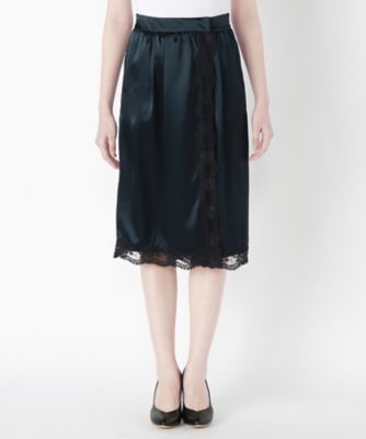 【SALE（三越）】＜MUVEIL/ミュベール＞ サテンスカート(MA62FS006) green 【三越・伊勢丹/公式】