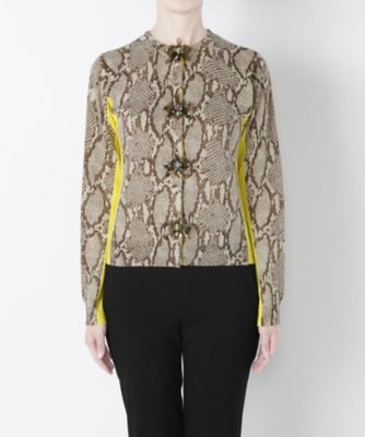 【SALE（三越）】＜MUVEIL/ミュベール＞ スネークプリントカーディガン(MA63KCD003) mochabeige 【三越・伊勢丹/公式】