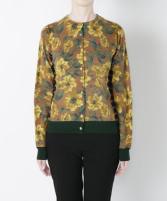 【SALE（三越）】＜MUVEIL/ミュベール＞ フラワープリントxボーダーカーディガン(MA63KCD004) yellowflow 【三越・伊勢丹/公式】