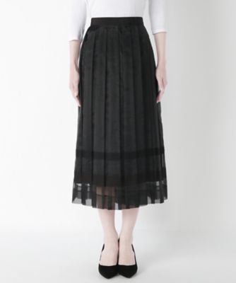 【SALE（三越）】＜MUVEIL/ミュベール＞ 20プリーツオーガンジースカート(MA63FS001) caviarblac 【三越・伊勢丹/公式】