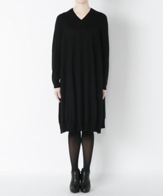 【SALE（三越）】＜レキサミ/REKISAMI＞ Vネックニットワンピース(RC-65304) Black 【三越・伊勢丹/公式】