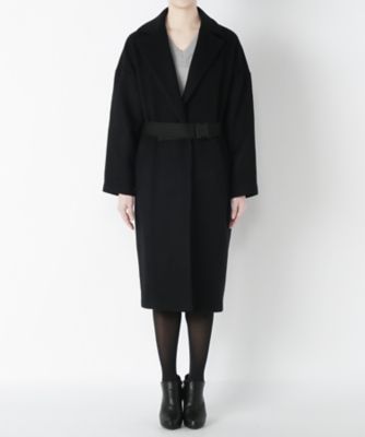 【SALE（三越）】＜レキサミ/REKISAMI＞ ベルト付ウールコート(RK-68427) Black 【三越・伊勢丹/公式】