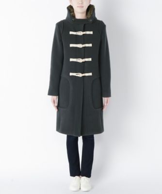 【SALE（三越）】＜ミュラーオブヨシオクボ/muller of yoshiokubo＞ duffle coat with fur(MLF16712) blue 【三越・伊勢丹/公式】