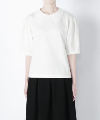 【SALE（三越）】＜COLORIS BY MURRAL＞ レースカラーカットソー(MUI-03) シロ 【三越・伊勢丹/公式】