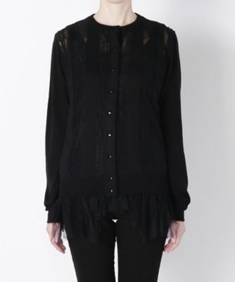 【SALE（三越）】＜レキサミ/REKISAMI＞ 別注レースボタンカーディガン(RC-65317) black 【三越・伊勢丹/公式】
