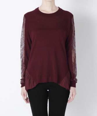 【SALE（三越）】＜レキサミ/REKISAMI＞ 別注レースプルオーバー(RC-65318) red 【三越・伊勢丹/公式】