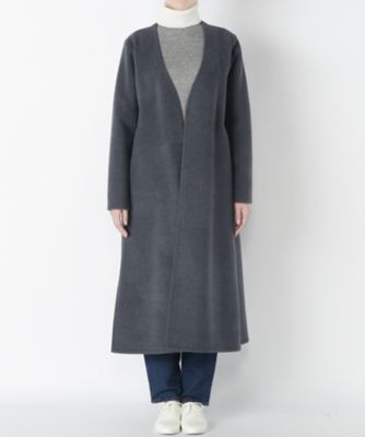 【SALE（三越）】＜Graphpaper＞ ノーカラーコート(GPWR16-CO03) ＧＲＥＹ 【三越・伊勢丹/公式】