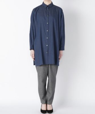 【SALE（三越）】＜Graphpaper＞ インディゴツイルロングシャツ(GPWR16-LSH02) 【三越・伊勢丹/公式】