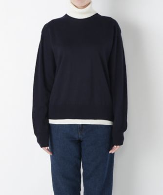 【SALE（三越）】＜Graphpaper＞ コットンカシミヤタートルネックニット(GPWR16-TKT02) ＮＡＶＹ 【三越・伊勢丹/公式】