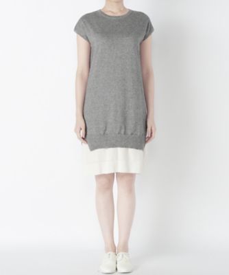 【SALE（三越）】＜Graphpaper＞ コットンカシミヤノースリーブワンピース(GPWR16-OP04) ＧＲＥＹ 【三越・伊勢丹/公式】