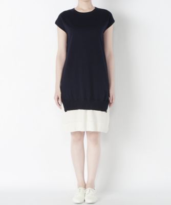 【SALE（三越）】＜Graphpaper＞ コットンカシミヤノースリーブワンピース(GPWR16-OP04) ＮＡＶＹ 【三越・伊勢丹/公式】