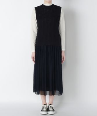 【SALE（三越）】＜Liyoca＞ 5GセットUP ワンピース(E7705) nvy 【三越・伊勢丹/公式】