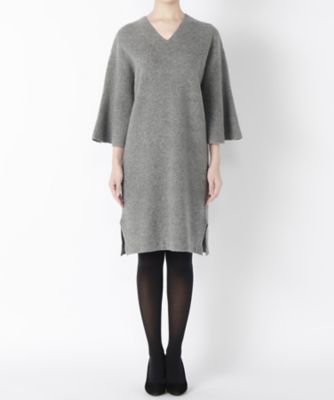 【SALE（三越）】＜NEEDLE DESIGN/ニードルデザイン＞ Vネックフレアスリーブワンピース(ND1620606) モクグレー 【三越・伊勢丹/公式】