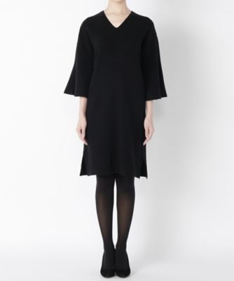 【SALE（三越）】＜NEEDLE DESIGN/ニードルデザイン＞ Vネックフレアスリーブワンピース(ND1620606) クロ 【三越・伊勢丹/公式】