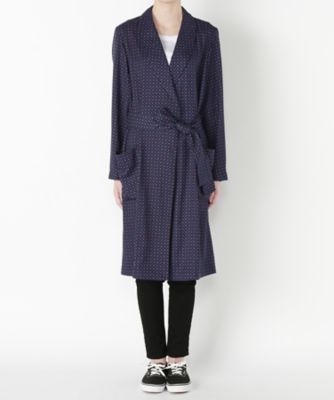 【SALE（三越）】＜N．HOOLYWOOD＞ 小紋柄ガウン(971-CO02 peg) NAVY/RD 【三越・伊勢丹/公式】