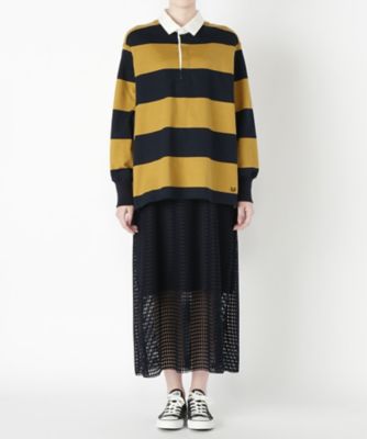 【SALE（三越）】＜Americana/アメリカーナ＞ 別注ラガー2WAYワンピース(ASO-209 IS) キャメルxネイビーボーダー 【三越・伊勢丹/公式】