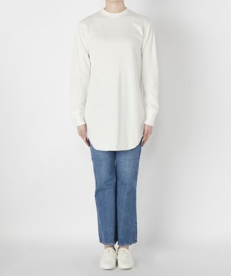 ＜PHEENY/フィーニ-＞ クルーネックカットアンドソーン(PA17-CS06) WHITE 【三越・伊勢丹/公式】