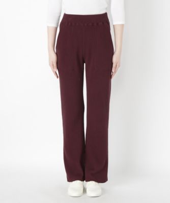 ＜PHEENY/フィーニ-＞ ビッグワッフルスリットパンツ(PA17-CS11) BURGUNDY 【三越・伊勢丹/公式】