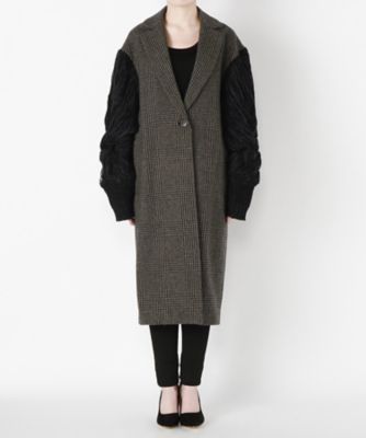 ＜レキサミ/REKISAMI＞ ウールコート(RC-17036) Black 【三越・伊勢丹/公式】