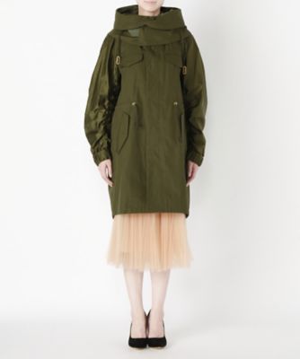 ＜MUVEIL/ミュベール＞ 刺繍入りミリタリーコート(スズラン)(MA73FC008) 【三越・伊勢丹/公式】