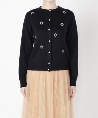 ＜MUVEIL/ミュベール＞ 鳥刺繍ニットカーディガン(MA73KCD003) navy 【三越・伊勢丹/公式】