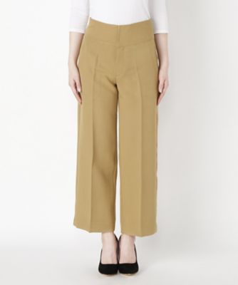 ＜MUVEIL/ミュベール＞ レースアップワイドパンツ(MA73FP004) camel 【三越・伊勢丹/公式】