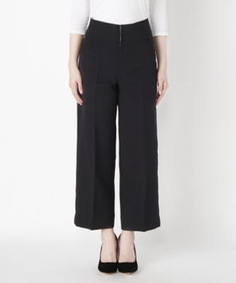 ＜MUVEIL/ミュベール＞ レースアップワイドパンツ(MA73FP004) navy 【三越・伊勢丹/公式】