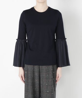 ＜MUVEIL/ミュベール＞ プリーツスリーブプルオーバー(MA73UTS006) navy 【三越・伊勢丹/公式】