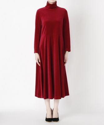 ＜MUVEIL/ミュベール＞ ベロアワンピース(MW73UA001) bordeaux 【三越・伊勢丹/公式】
