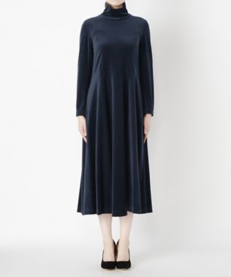 ＜MUVEIL/ミュベール＞ ベロアワンピース(MW73UA001) navy 【三越・伊勢丹/公式】
