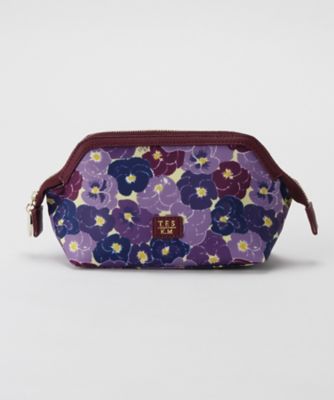 ＜THE FLOWER STAND＿KEITA MARUYAMA＞ 合皮トリミングポーチ(81320019) パープル 【三越・伊勢丹/公式】