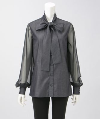 ＜MINEDENIM＞ Denim Chiffon Ribbon BL L(1708-5005) 81OWS 【三越・伊勢丹/公式】