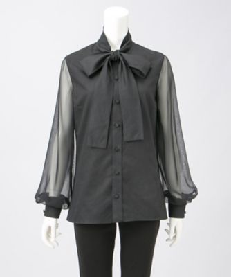 ＜MINEDENIM＞ Denim Chiffon Ribbon BL L(1708-5005) 99BLK 【三越・伊勢丹/公式】